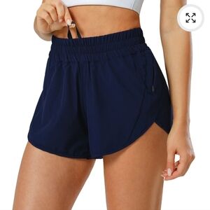 Aurefin Navy Blue Athletic Workout Running Shorts